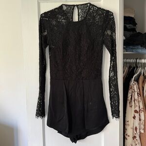 Black lace romper